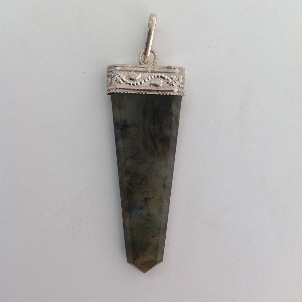 Labradorite - Flat Capped Pendant Labradorite - Flat Capped Pendant